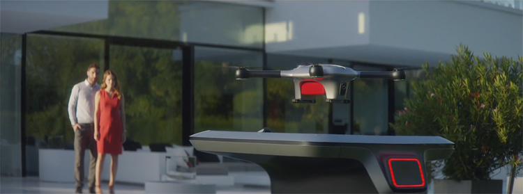 Mercedes-Benz bezorgbus van de toekomst heeft drones op het dak