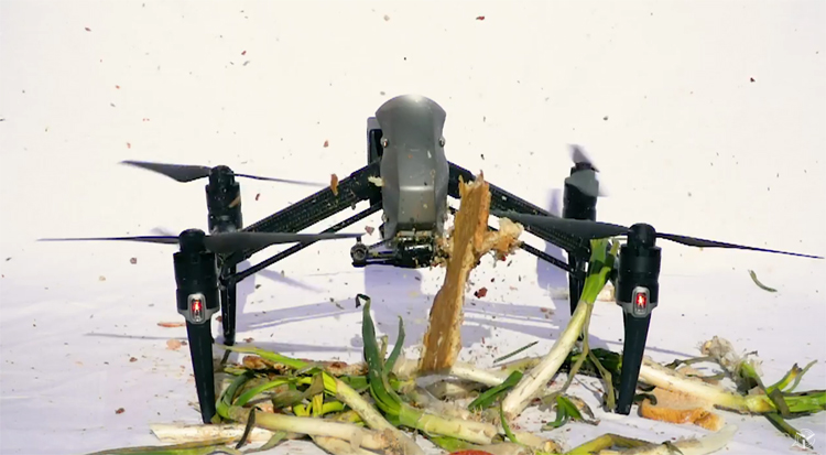 DJI Inspire 2 drone blender met Catalaans eten