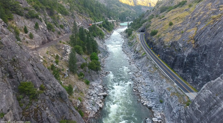 FlyinCameras - Grizzly Creek Bridge And Feather River Express