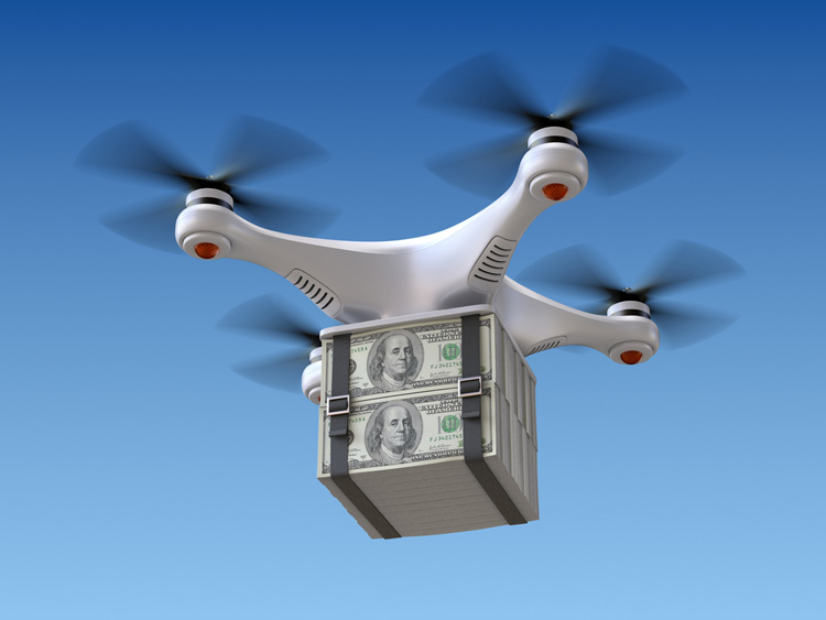 Russische Sberbank wil contant geld met drones bezorgen