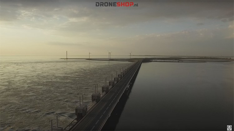 Oosterscheldekering Zeeland by DJI Inspire 1 drone