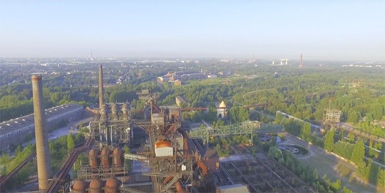 Landschaftspark Duisburg by drone door Flying Dutch Fenix