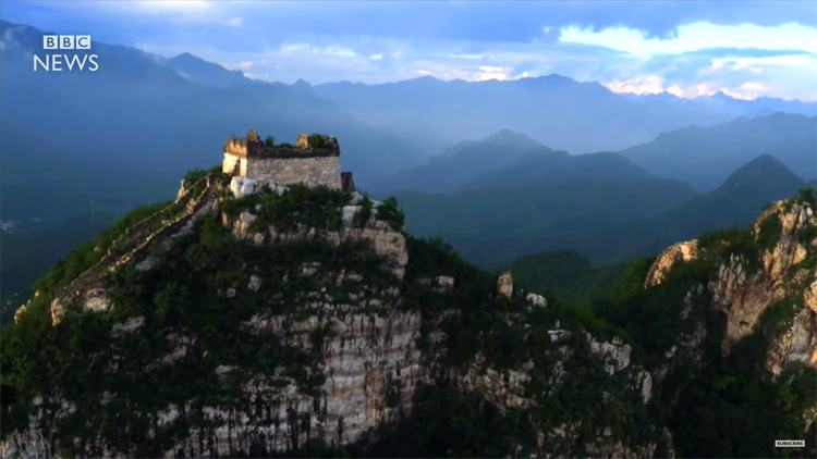 Prachtige dronebeelden van de Chinese muur